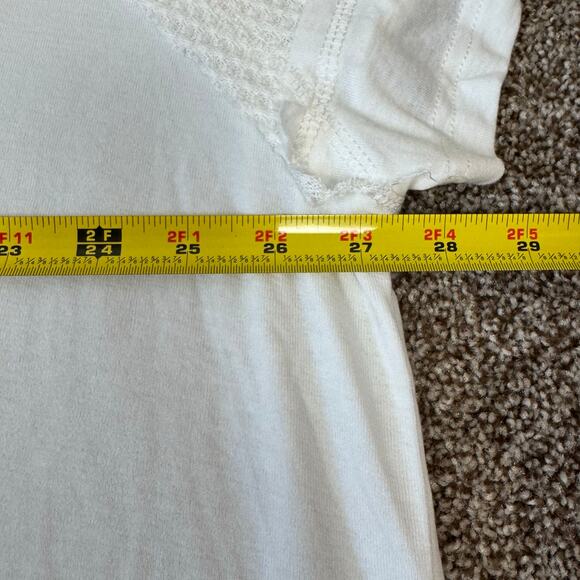 POL NWOT Women's Size Medium Oversized Waffle Knit Short Sleeve Raglan Top - Picture 8 of 9